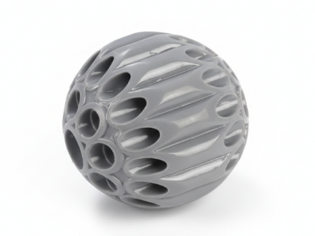 PET BASKET Leak Ball Dog Chew & Feeder Toy for Medium and Large Breeds-Durable, Eco-friendly, SGS Certified, Non-Toxic,TPR - Grey